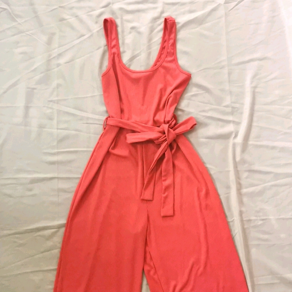 Flared bottom jumpsuit